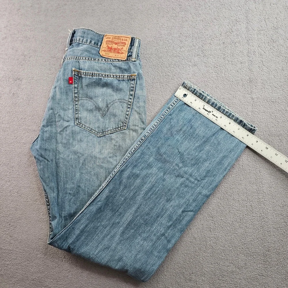 Levi's 505‎ Jeans Mens 34x34 Blue Denim Faded Streetwear Americana Straight Fit